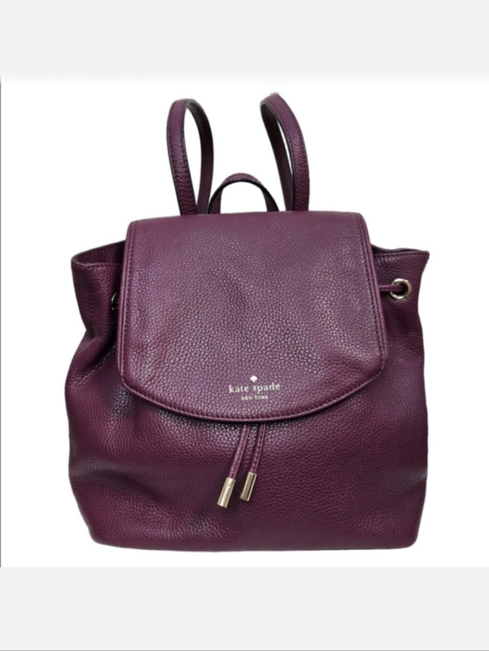 ♠️ Kate Spade Plum Mulberry St. Breezy Leather Backpack~EUC